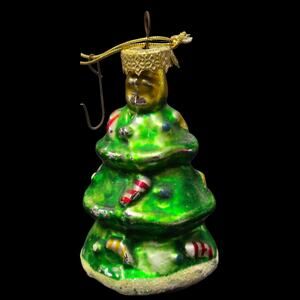 Vintage Mercury Glass Christmas Lot 1 Snowy Tree 4 Stars Mid Century Mica Decor